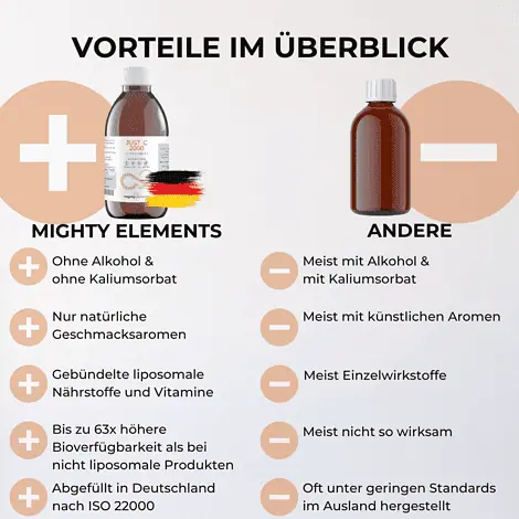 Vorteile Just C Liposomales Vitamin C Pur