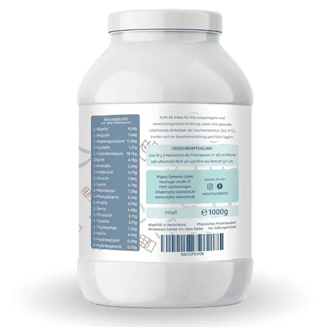 veganes proteinpulver schoko mighty elements
