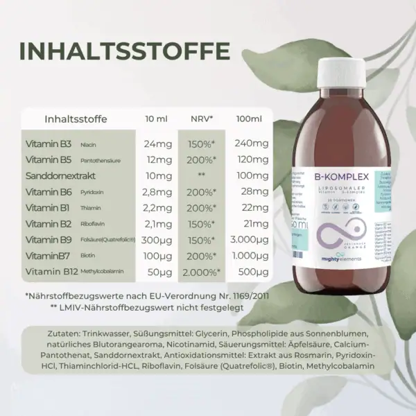 inhaltsstoffe liposomales vitamin b komplex