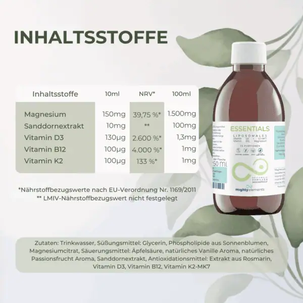 inhalt liposomales essentials magnesium b12 vitamin d3 k2-mk7