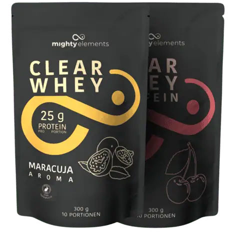 Mighty Elements Clear Whey (mit und ohne Koffein) - 25g Protein pro Portion