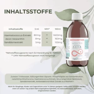 Astaxanthin Tropfen fl&uuml;ssig von Mighty Elements &ndash; liposomale Formulierung mit Inhaltsstoffen