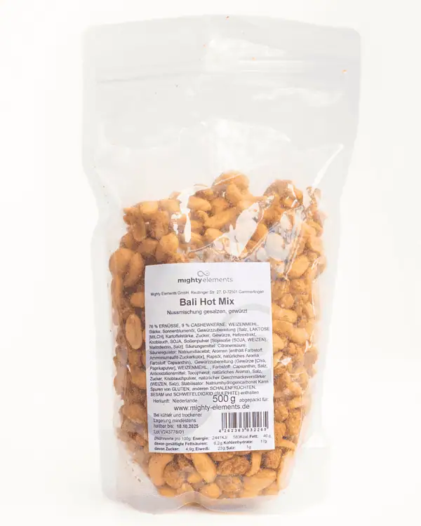 bali hot mix nussmischung mighty elements verpackung