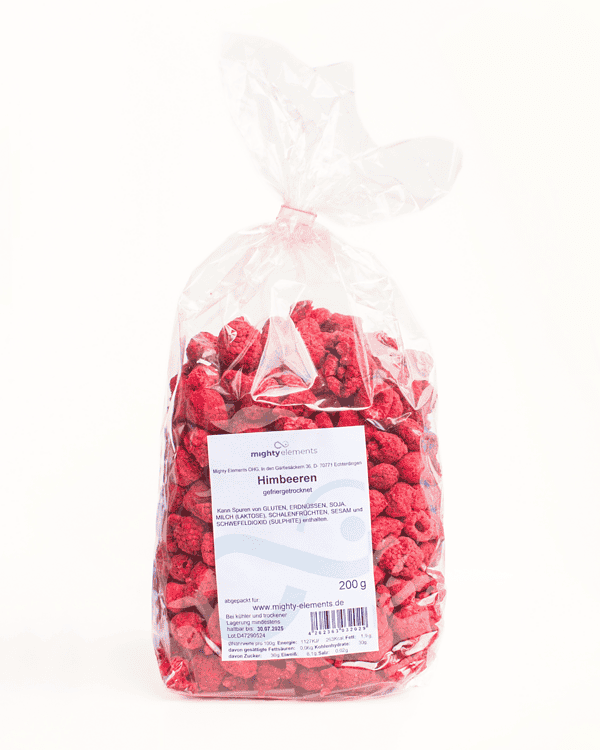 himbeeren gefriergetrocknet ganz mighty elements verpackung