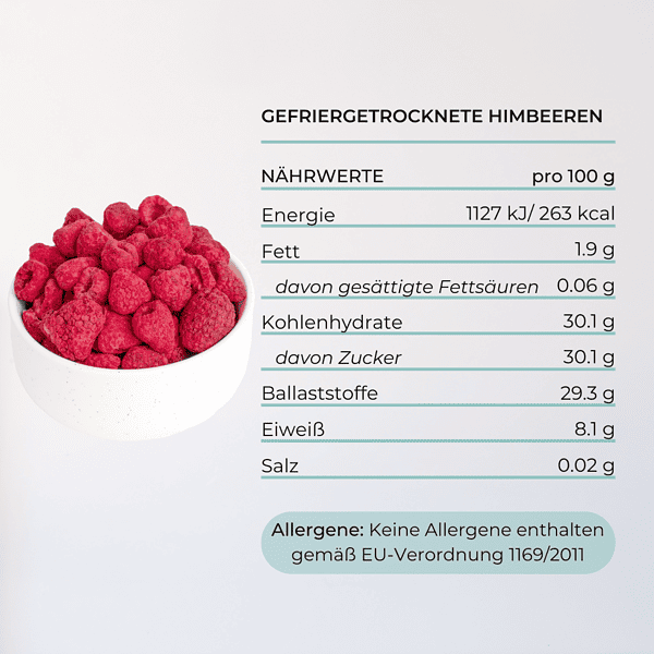 himbeeren gefriergetrocknet ganz mighty elements nährwert