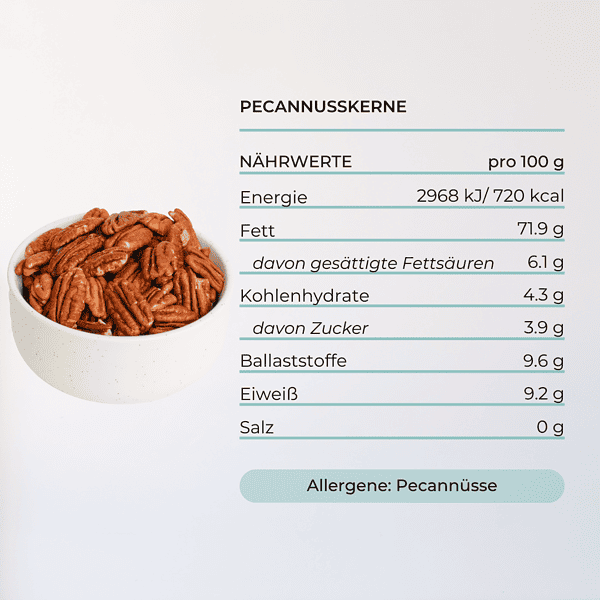 nährwerte pecannuss kerne snack mighty elements