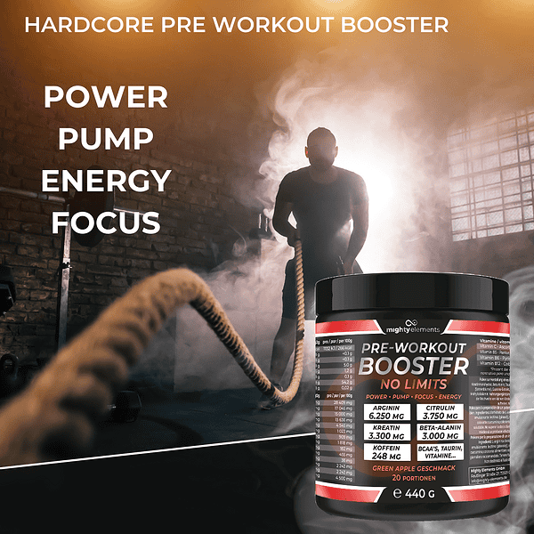 hardcore no limits sport drink pre workout booster mighty elements