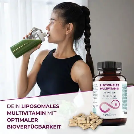 Multivitamin & Mineralien Kapseln - Liposomale Vitamine A, B, C, D3, E, K2 + Mineralien | 30 vegane Kapseln – Bild 7