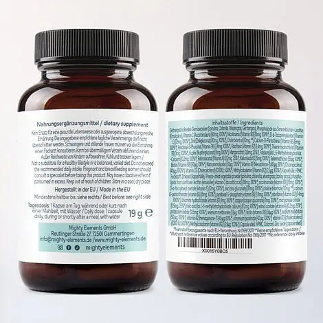 Multivitamin & Mineralien Kapseln - Liposomale Vitamine A, B, C, D3, E, K2 + Mineralien | 30 vegane Kapseln – Bild 8