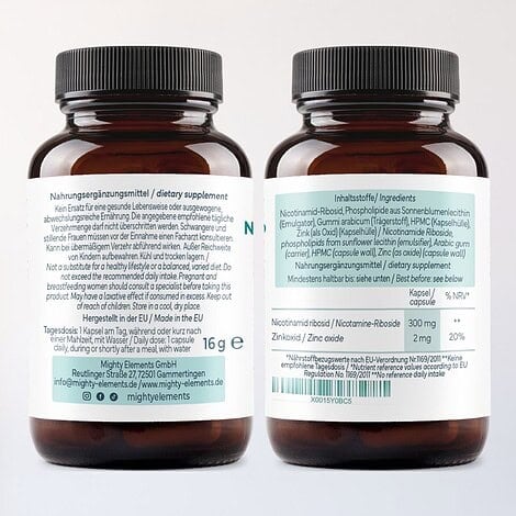 Nicotinamide-Riboside (NR) Kapseln - Liposomales NR (300 mg), Zink (2 mg) | 30 vegane Kapseln – Bild 6