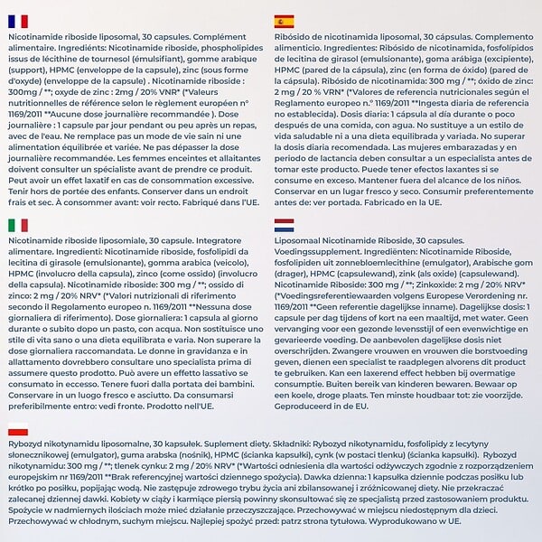 Nicotinamide-Riboside (NR) Kapseln - Liposomales NR (300 mg), Zink (2 mg) | 30 vegane Kapseln – Bild 9