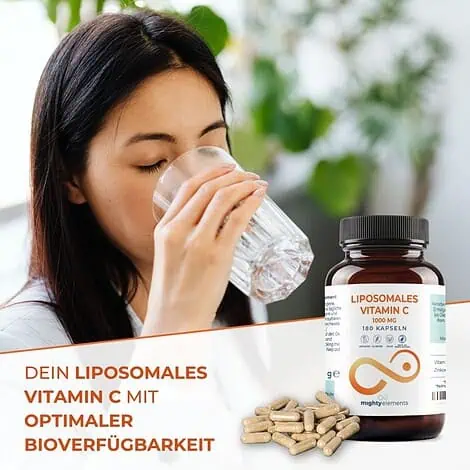 Vitamin C Kapseln - Liposomales Vitamin C (1000 mg pro Tagesdosis), Zink (2 mg) | 180 vegane Kapseln – Bild 7