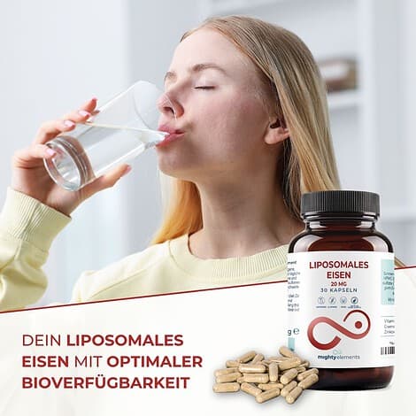 Eisen Kapseln - Liposomales Eisen (20 mg), Vitamin C (200 mg), Zink (2 mg) | 30 vegane Kapseln – Bild 5