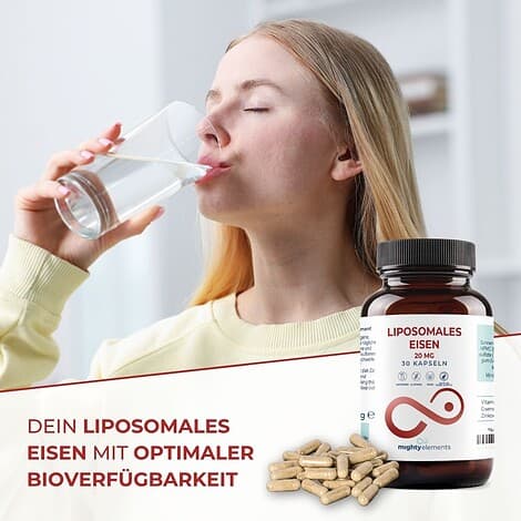 Eisen Kapseln - Liposomales Eisen (20 mg), Vitamin C (200 mg), Zink (2 mg) | 30 vegane Kapseln – Bild 15
