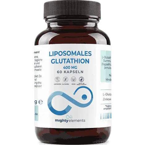 Glutathion Kapseln – Liposomales L-Glutathion (400 mg), Zink (2 mg) | 60 vegane Kapseln