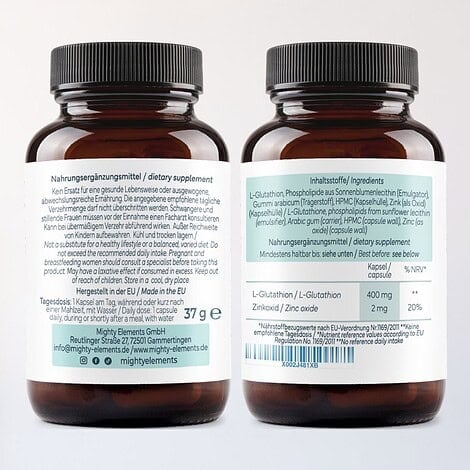 Glutathion Kapseln - Liposomales L-Glutathion (400 mg), Zink (2 mg) | 60 vegane Kapseln – Bild 8