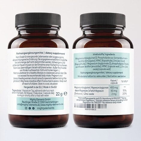 Magnesium Bisglycinat Kapseln - Liposomales Magnesium (800 mg pro Tagesdosis), Zink (2 mg) | 30 vegane Kapseln – Bild 8