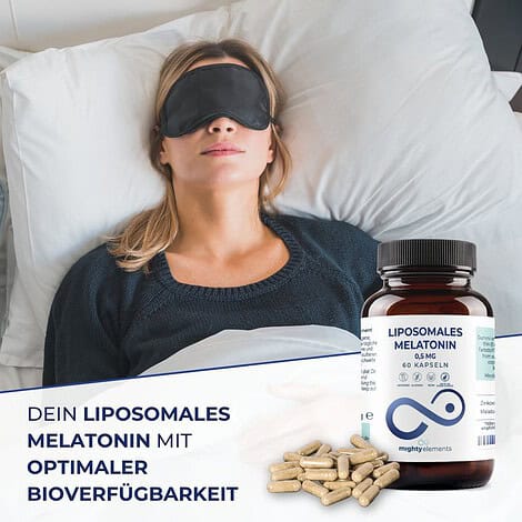 Melatonin Kapseln - Liposomales Melatonin (0,5 mg), Zink (2 mg) | 60 vegane Kapseln – Bild 7