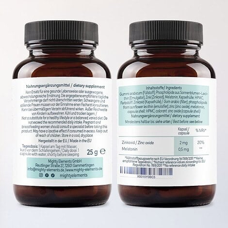 Melatonin Kapseln - Liposomales Melatonin (0,5 mg), Zink (2 mg) | 60 vegane Kapseln – Bild 8