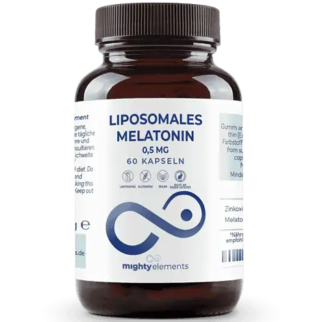 Melatonin Kapseln – Liposomales Melatonin (0,5 mg), Zink (2 mg) | 60 vegane Kapseln