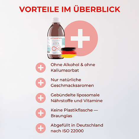 Astaxanthin - Liposomales Astaxanthin 8 mg, vegan, alkoholfrei, 50 Portionen (MHD 24.06.2026) – Bild 4