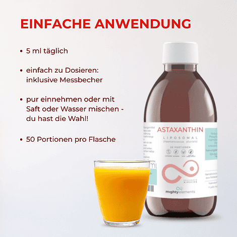 Astaxanthin - Liposomales Astaxanthin 8 mg, vegan, alkoholfrei, 50 Portionen (MHD 24.06.2026) – Bild 5