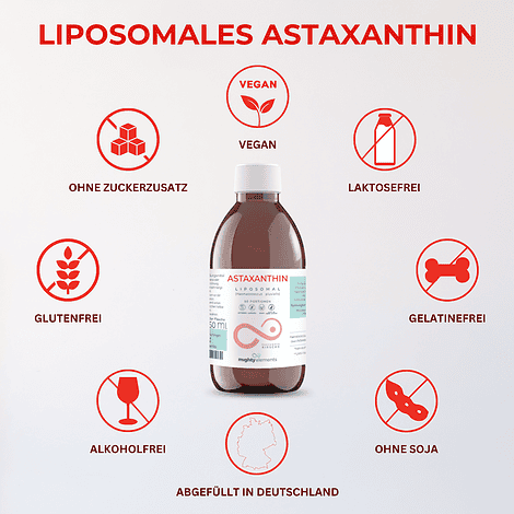 Astaxanthin - Liposomales Astaxanthin 8 mg, vegan, alkoholfrei, 50 Portionen (MHD 24.06.2026) – Bild 6