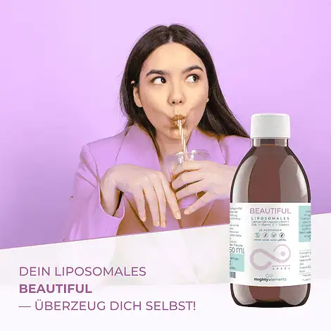Beautiful - Liposomales Coenzym Q10 (100 mg), Hyaluron (100 mg), Zink (15mg), Folat (500 μg) – Bild 7