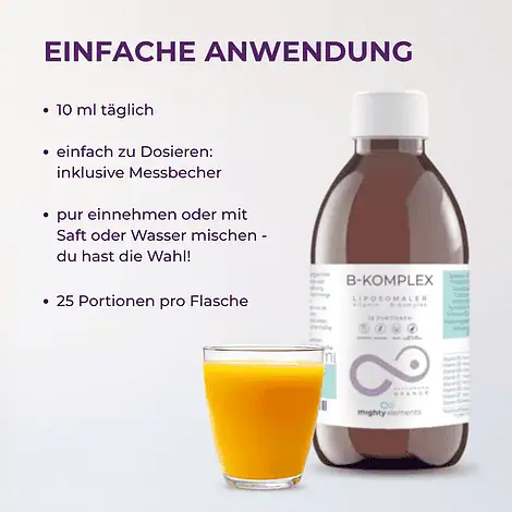 Vitamin B-Komplex - Liposomales Vitamin B3 (24 mg), B5 (12 mg), B6 (2,8 mg) und vielen weiteren Vitaminen – Bild 5