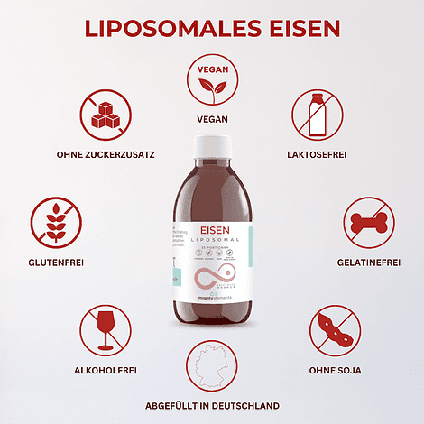 Eisen - Liposomales Eisen (14,8 mg) vegan, ohne Alkohol 25 Portionen – Bild 6