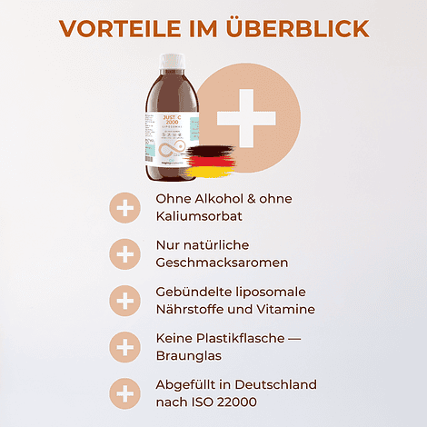 Just C - Liposomales Vitamin C (2000 mg) ohne Zusätze, ohne Xylit, ganz natürlich – Bild 4