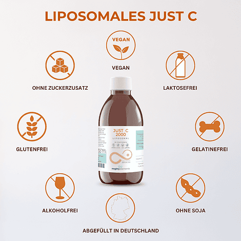 Just C - Liposomales Vitamin C (2000 mg) ohne Zusätze, ohne Xylit, ganz natürlich – Bild 6