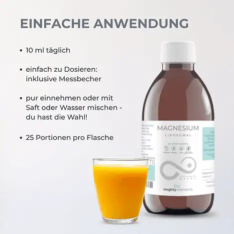 Magnesium - Liposomales Magnesium (200 mg) vegan, ohne Alkohol – Bild 5