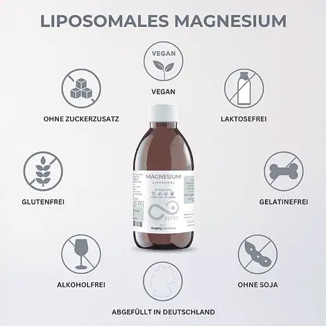 Magnesium - Liposomales Magnesium (200 mg) vegan, ohne Alkohol – Bild 6
