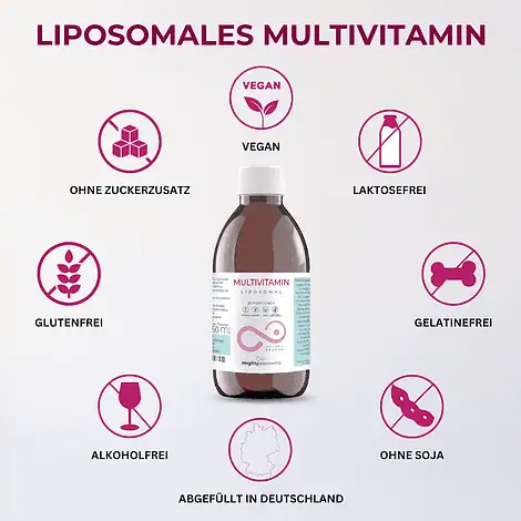 Multivitamin - Liposomales Vitamin C (200 mg), B3 (32 mg), E (9 mg) und vielen weiteren Vitaminen – Bild 6
