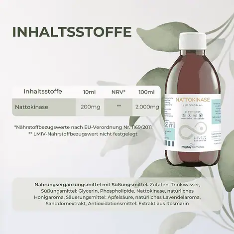 Nattokinase - Liposomale Nattokinase (200 mg) vegan, ohne Alkohol – Bild 2