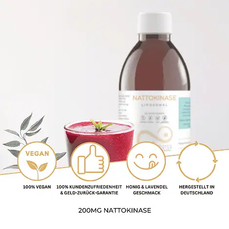 Nattokinase - Liposomale Nattokinase (200 mg) vegan, ohne Alkohol – Bild 3