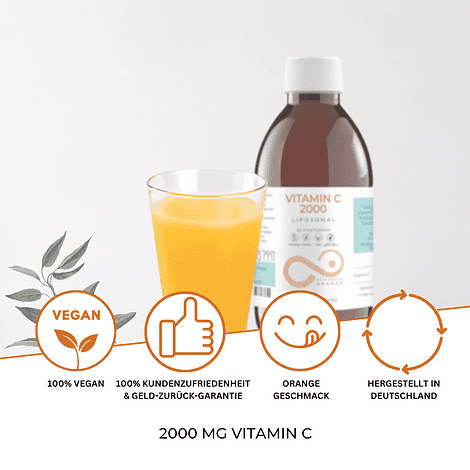 Vitamin C - Liposomales Vitamin C 2000 mg, vegan, alkoholfrei – Bild 3